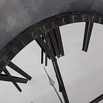 Часы настенные зеркальные с чёрным металлическим циферблатом Mirror Tower Clock варинант исполнения - 2 | Loft Concept в Ульяновске
