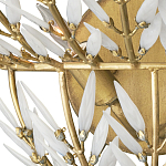 Бра золотого цвета с белыми стеклянными лепестками Hanging Flowers варинант исполнения - 1 | Loft Concept в Ульяновске
