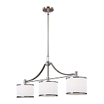 Люстра линейная с 3-мя белыми цилиндрическими плафонами Feiss варинант исполнения - 2 | Loft Concept в Ульяновске