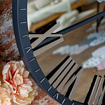 Часы настенные зеркальные с серебряным металлическим циферблатом Mirror Tower Clock варинант исполнения - 2 | Loft Concept в Ульяновске