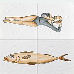 Плитка с узором Рыба Русалка варинант исполнения - 1 | Loft Concept в Ульяновске