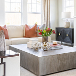 Тумба черная из дерева двухдверная Geometric Double Door Nightstand варинант исполнения - 6 | Loft Concept в Ульяновске