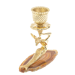 Подсвечник из натурального камня агат светло-коричневый Stone Candlestick варинант исполнения - 4 | Loft Concept в Ульяновске