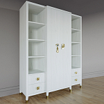 Большой шкаф с витриной Elsa Dreams White варинант исполнения - 1 | Loft Concept в Ульяновске