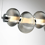 Подвесной светильник линейный с 7-ю рифлеными стеклянными шарами Marcelh Light варинант исполнения - 9 | Loft Concept в Ульяновске