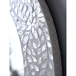 Зеркало круглое инкрустированное раковинами устриц Bone Inlay Dome Mirror White варинант исполнения - 6 | Loft Concept в Ульяновске