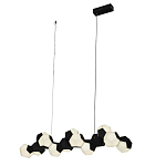 Люстра линейная с геометрическими черно-белыми плафонами Modestra варинант исполнения - 1 | Loft Concept в Ульяновске