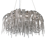 Люстра круглая подвесная с металлическими дугами и длинными цепочками 80 см Atlantis Chain варинант исполнения - 7 | Loft Concept в Ульяновске