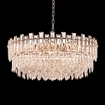 Круглая люстра с хрустальными подвесками на серебряном каркасе Gorgeous Crystal Light варинант исполнения - 13 | Loft Concept в Ульяновске