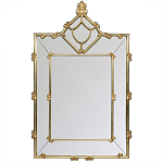 Зеркало прямоугольное Golden Classic Ornament Mirror варинант исполнения - 2 | Loft Concept в Ульяновске
