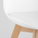 Стул с основой из пластика и мягким сиденьем Arvika White варинант исполнения - 6 | Loft Concept в Ульяновске