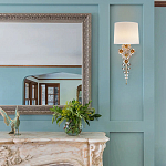 Бра с цветочным основанием и тканевым абажуром Tugella Flower Lamp варинант исполнения - 5 | Loft Concept в Ульяновске