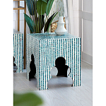 Приставной столик с инкрустацией раковинами устриц Bone Inlay варинант исполнения - 4 | Loft Concept в Ульяновске