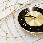 Часы настенные из металла с чёрным циферблатом Current Time варинант исполнения - 2 | Loft Concept в Ульяновске