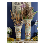 Ваза из фарфора на бронзовом основании Turquoise Blooming Garden варинант исполнения - 8 | Loft Concept в Ульяновске