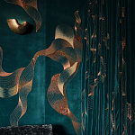 Обои с вышивкой ручной работы Plume Original colourway on velvet варинант исполнения - 1 | Loft Concept в Ульяновске