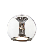 Подвесной светильник со стеклянным плафоном Inner Gleam Globe black  варинант исполнения - 2 | Loft Concept в Ульяновске