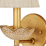 Бра из кованого железа с отделкой плетеной веревкой и сусальным золотом Parisian Style варинант исполнения - 2 | Loft Concept в Ульяновске