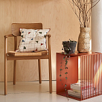 Оранжевый приставной стол из металла Lattice варинант исполнения - 8 | Loft Concept в Ульяновске