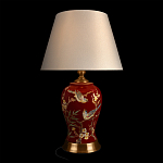 Настольная лампа бордовая с изображением птиц Slip Away варинант исполнения - 2 | Loft Concept в Ульяновске