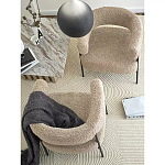 Кресло полукруглое мягкое с буклированной обивкой Armchair with Boucle Upholstery варинант исполнения - 8 | Loft Concept в Ульяновске