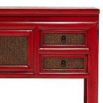 Деревянная консоль в китайском стиле с ящиками и дверцами красная Chinese Console Table варинант исполнения - 5 | Loft Concept в Ульяновске