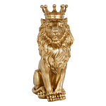 Статуэтка лев с детализированной гривой и изящной короной Lion Crown  варинант исполнения - 1 | Loft Concept в Ульяновске