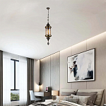 Подвесной светильник с янтарным стеклянным плафоном Amber Queen варинант исполнения - 2 | Loft Concept в Ульяновске