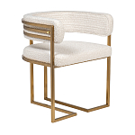 Стул букле бежевый с каркасом цвета матовое золото Tactility варинант исполнения - 2 | Loft Concept в Ульяновске