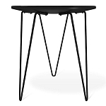 Стол журнальный c круглой столешницей из стекла серого цвета Gray and Gold Marble варинант исполнения - 4 | Loft Concept в Ульяновске