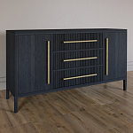 Буфет Primo с тремя ящиками и двумя фасадами Черный дуб варинант исполнения - 2 | Loft Concept в Ульяновске