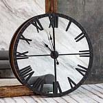 Часы настенные зеркальные с чёрным металлическим циферблатом Mirror Tower Clock варинант исполнения - 5 | Loft Concept в Ульяновске