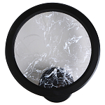 Светодиодное бра круглой формы с металлической рамой черного цвета Marble Glow варинант исполнения - 2 | Loft Concept в Ульяновске