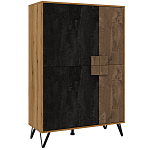 Шкаф двухдверный с 2-мя отделами с полками Stone Effect варинант исполнения - 2 | Loft Concept в Ульяновске