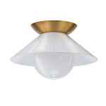 Потолочный светильник в форме конуса с белым шарообразным плафоном Quintiesse варинант исполнения - 4 | Loft Concept в Ульяновске