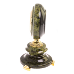 Часы настольные бронзовые из натуральных камней Мрамор и Змеевик Stone Clock варинант исполнения - 15 | Loft Concept в Ульяновске