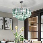 Дизайнерская люстра AQUA Blue Lagoon бирюзовое стекло несколько ярусов варинант исполнения - 5 | Loft Concept в Ульяновске