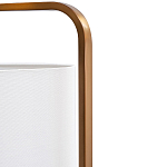 Торшер с белым тканевым абажуром на мраморном основании Cconcise варинант исполнения - 1 | Loft Concept в Ульяновске