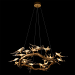 Люстра подвесная с прозрачными стеклянными птичками на ветвях Диаметр 100 см Serip Voa варинант исполнения - 5 | Loft Concept в Ульяновске