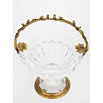 Чаша из прозрачного стекла на ножке с бронзовой ручкой в виде ветки Eden Garden варинант исполнения - 3 | Loft Concept в Ульяновске