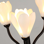 Настольная лампа с ветвями и белыми фарфоровыми цветами Floralis варинант исполнения - 5 | Loft Concept в Ульяновске