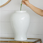 Ваза белая с крышкой однотонная Chinoiserie Ceramics варинант исполнения - 9 | Loft Concept в Ульяновске