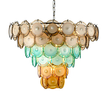 Люстра конусовидная с каскадом из разноцветных круглых подвесов Key Lustar варинант исполнения - 3 | Loft Concept в Ульяновске