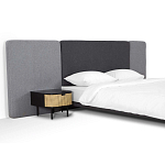 Кровать с большим мягким изголовьем Unity Dark Grey Bed варинант исполнения - 4 | Loft Concept в Ульяновске