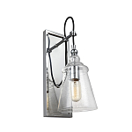 Бра с плафоном в форме колокола из прозрачного стекла с пузырьками Feiss варинант исполнения - 1 | Loft Concept в Ульяновске