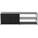 ТВ-тумба из металла с 2-мя дверцами и полками Damian Metal TV Stand варинант исполнения - 1 | Loft Concept в Ульяновске