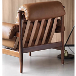 Кресло с деревянным каркасом и обивкой из натуральной кожи Medieval Furniture варинант исполнения - 2 | Loft Concept в Ульяновске