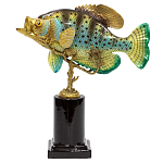 Статуэтка из фарфора в форме рыбы SEA Porcelain and Bronze варинант исполнения - 1 | Loft Concept в Ульяновске