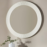 Зеркало в круглой фактурной раме Mirror Modern Texture белое варинант исполнения - 3 | Loft Concept в Ульяновске