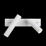 Бра с двумя цилиндрическими повортными спотами белого цвета Trumpet tube варинант исполнения - 7 | Loft Concept в Ульяновске